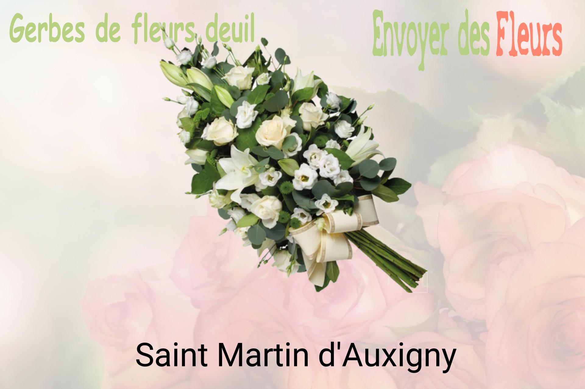 Gerbe de fleurs de deuil livrée à Saint-Martin-d'Auxigny
